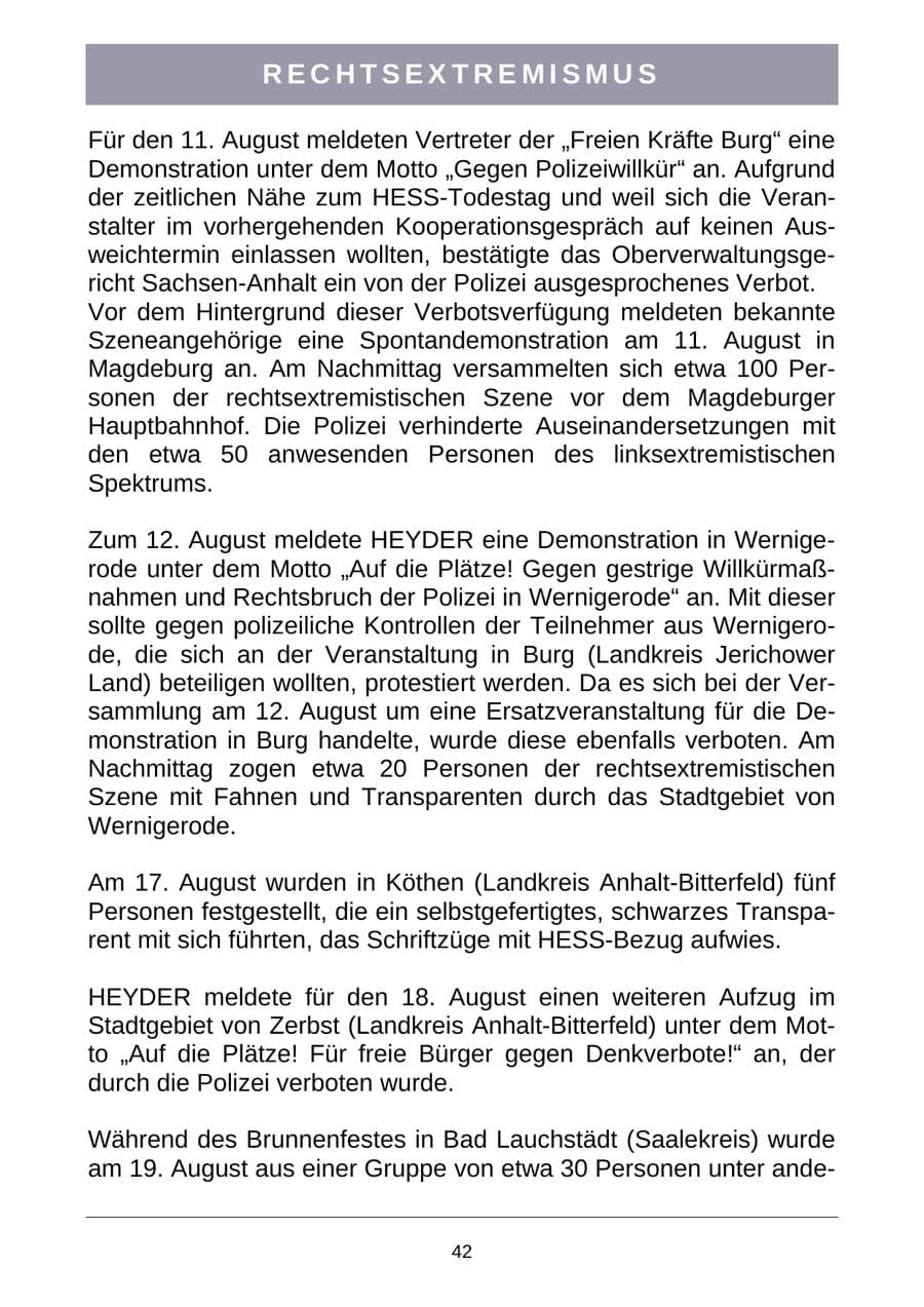Seite 45 des Verfassungsschutzbericht 2007 Sachsen-Anhalt