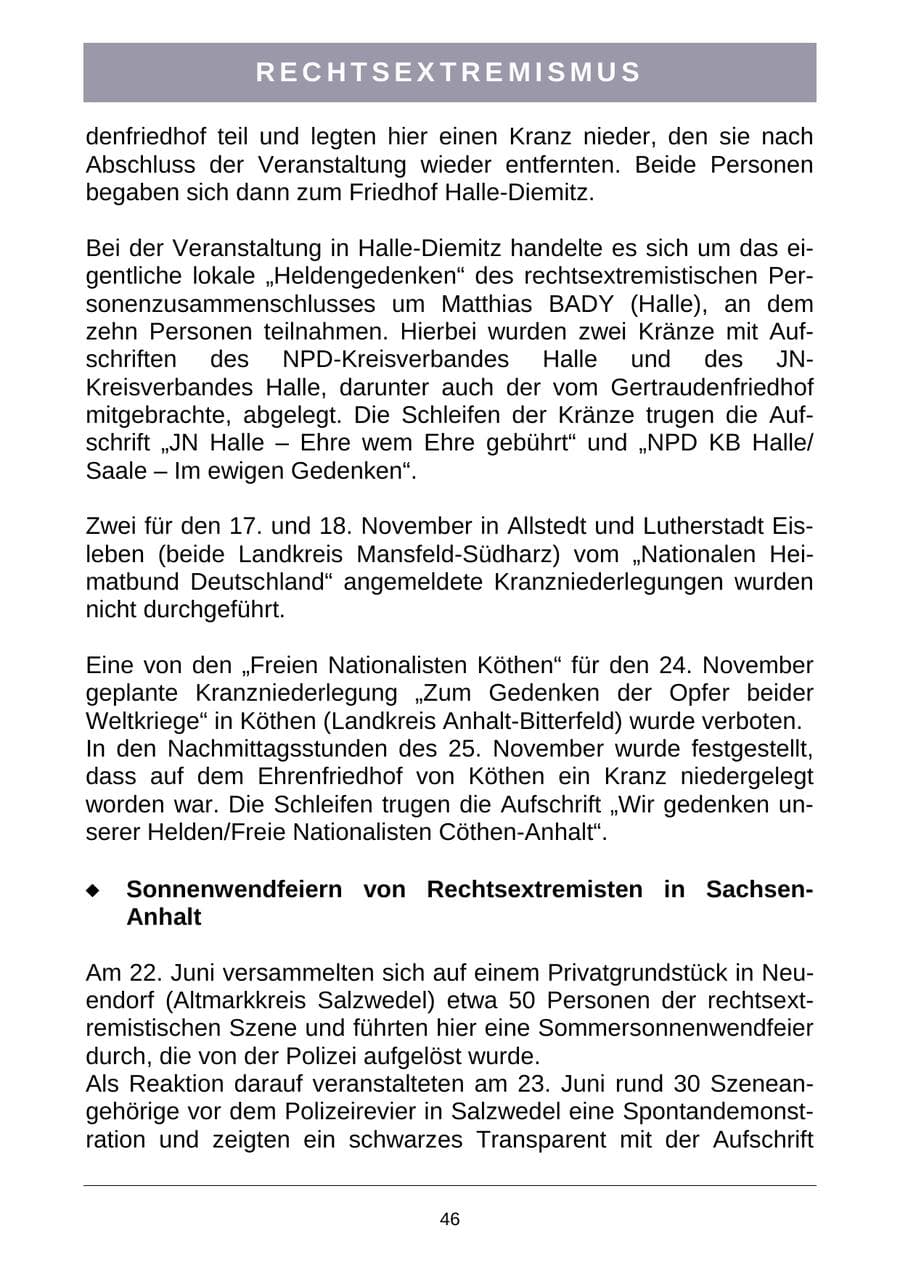 Seite 49 des Verfassungsschutzbericht 2007 Sachsen-Anhalt