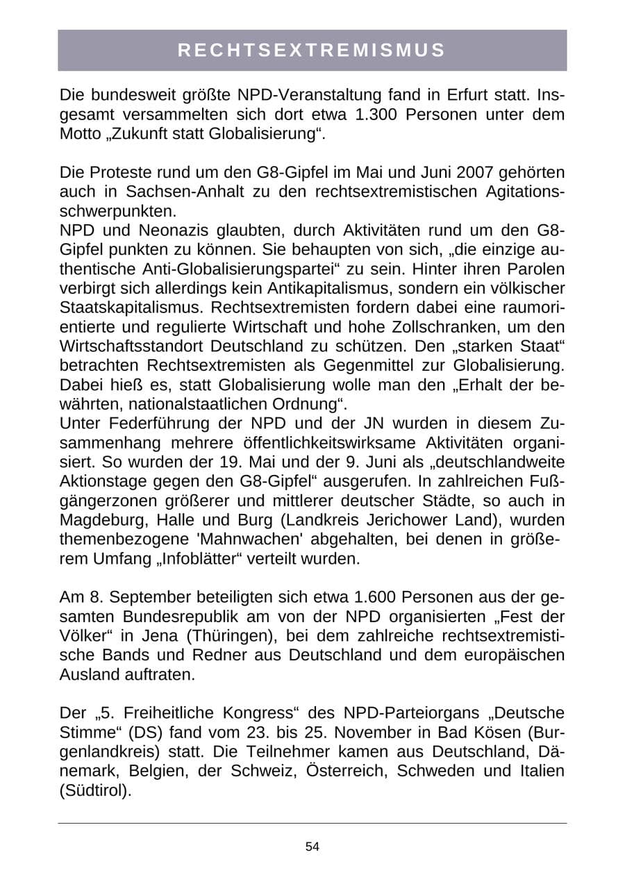 Seite 57 des Verfassungsschutzbericht 2007 Sachsen-Anhalt