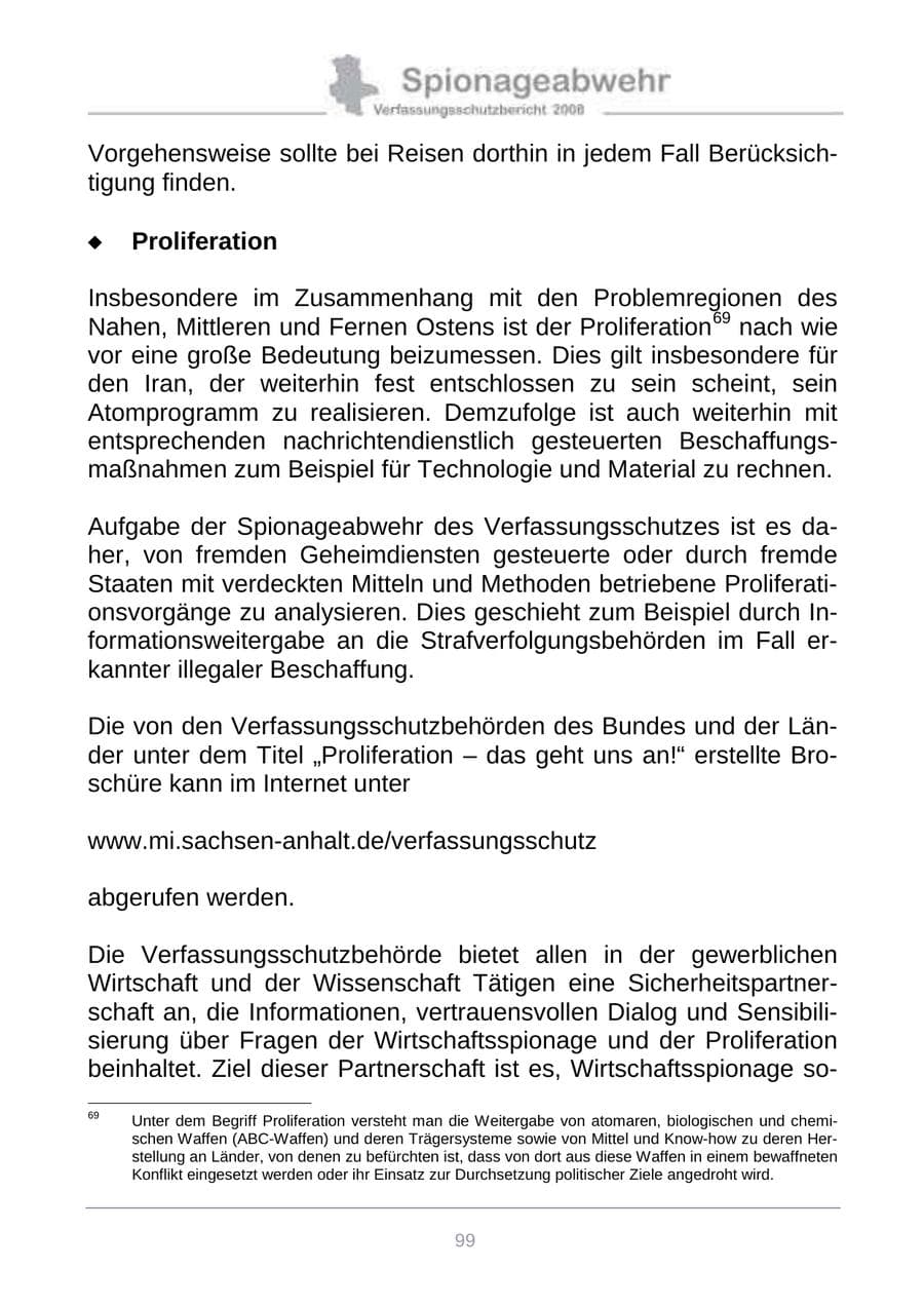 Seite 107 des Verfassungsschutzbericht 2008 Sachsen-Anhalt