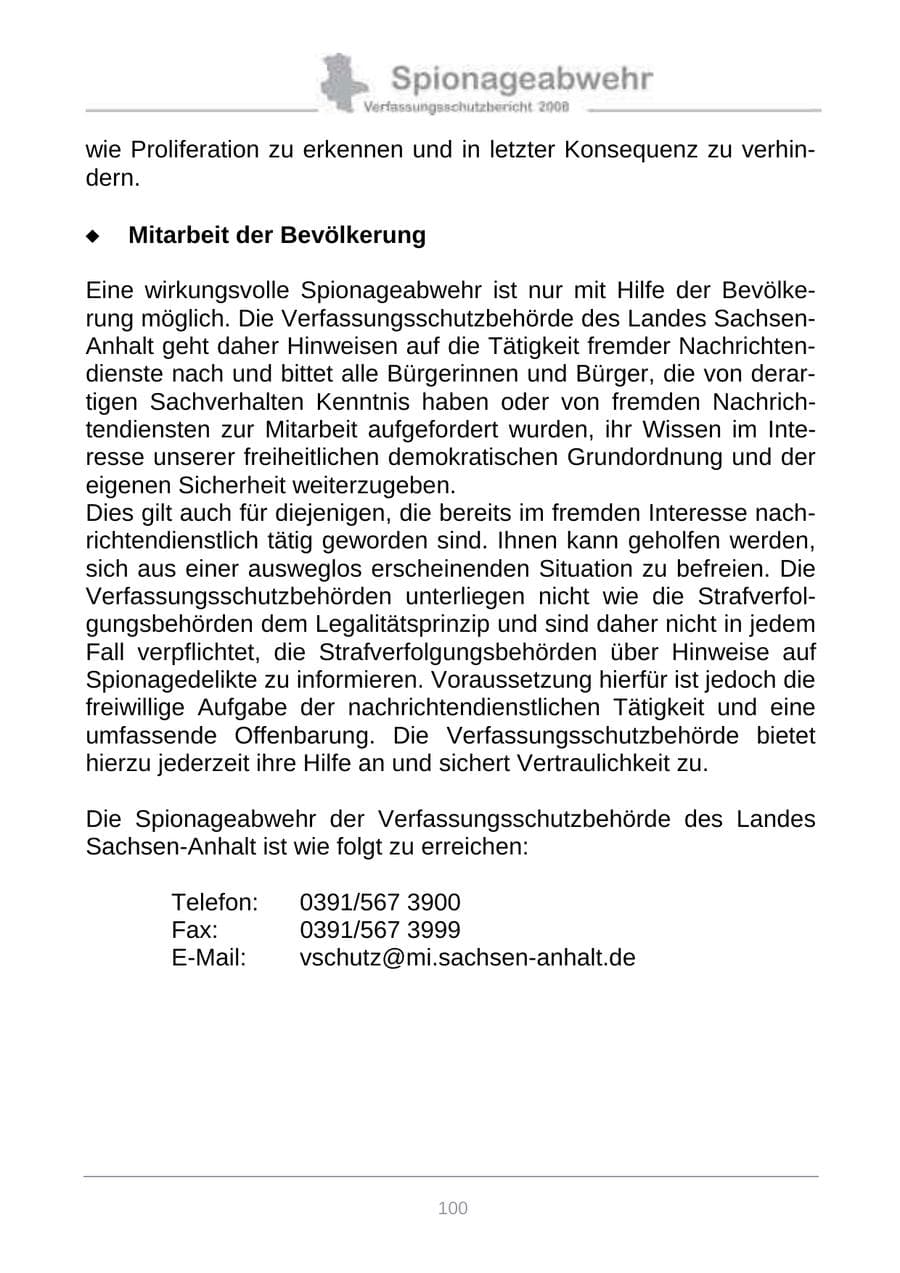 Seite 108 des Verfassungsschutzbericht 2008 Sachsen-Anhalt