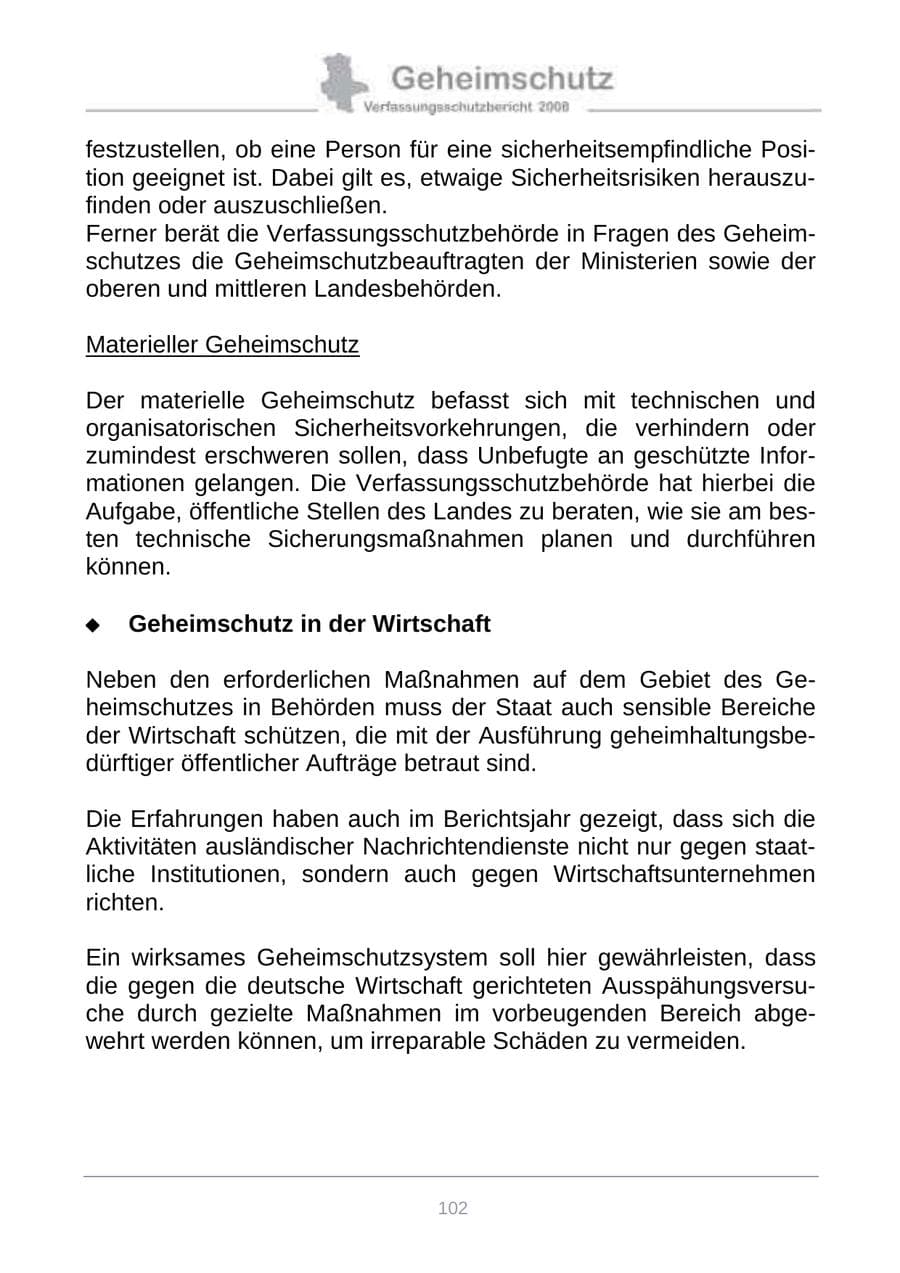 Seite 110 des Verfassungsschutzbericht 2008 Sachsen-Anhalt