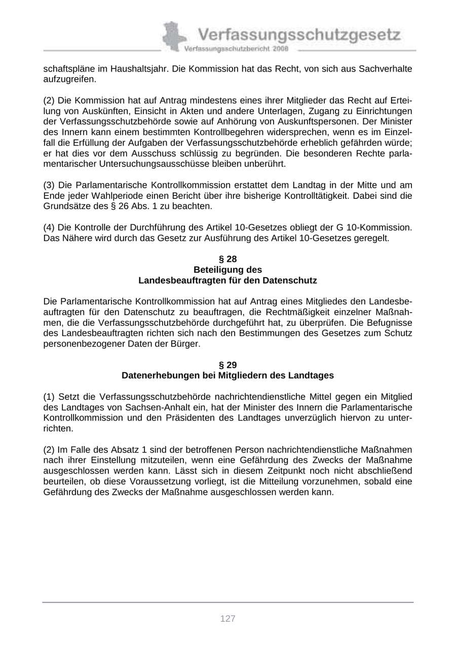 Seite 135 des Verfassungsschutzbericht 2008 Sachsen-Anhalt