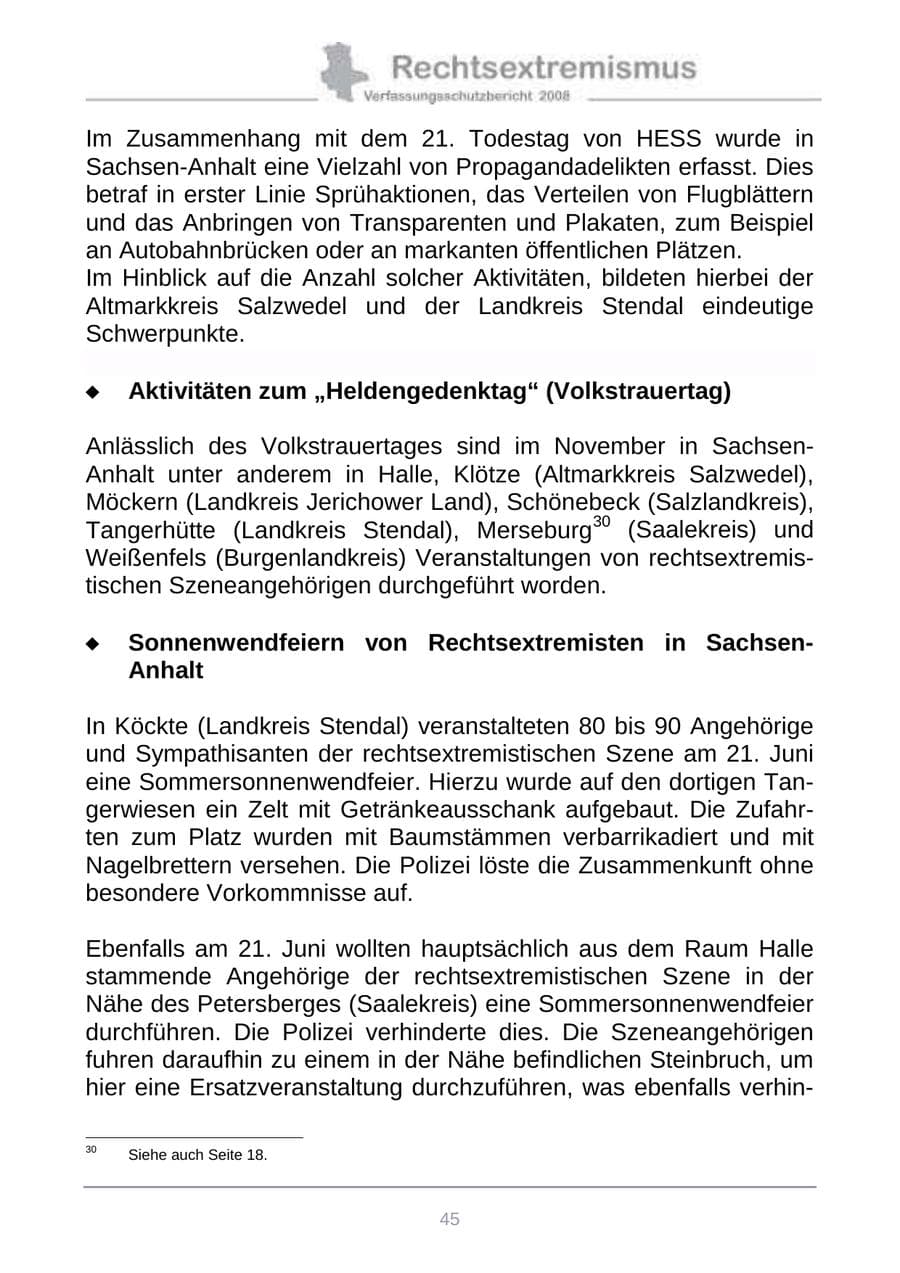 Seite 53 des Verfassungsschutzbericht 2008 Sachsen-Anhalt