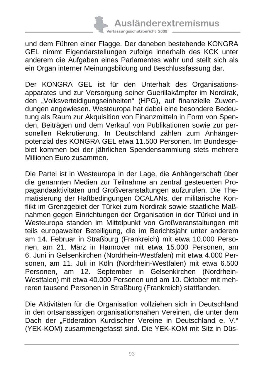 Seite 101 des Verfassungsschutzbericht 2009 Sachsen-Anhalt