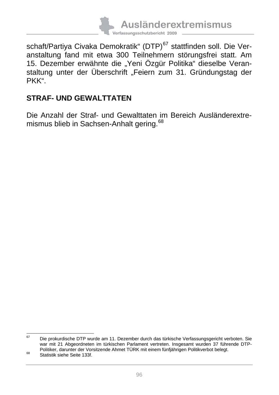 Seite 104 des Verfassungsschutzbericht 2009 Sachsen-Anhalt