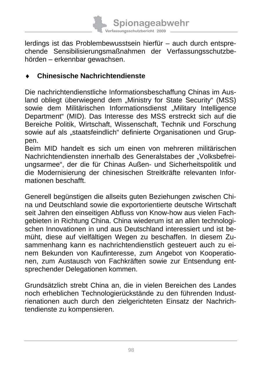 Seite 106 des Verfassungsschutzbericht 2009 Sachsen-Anhalt