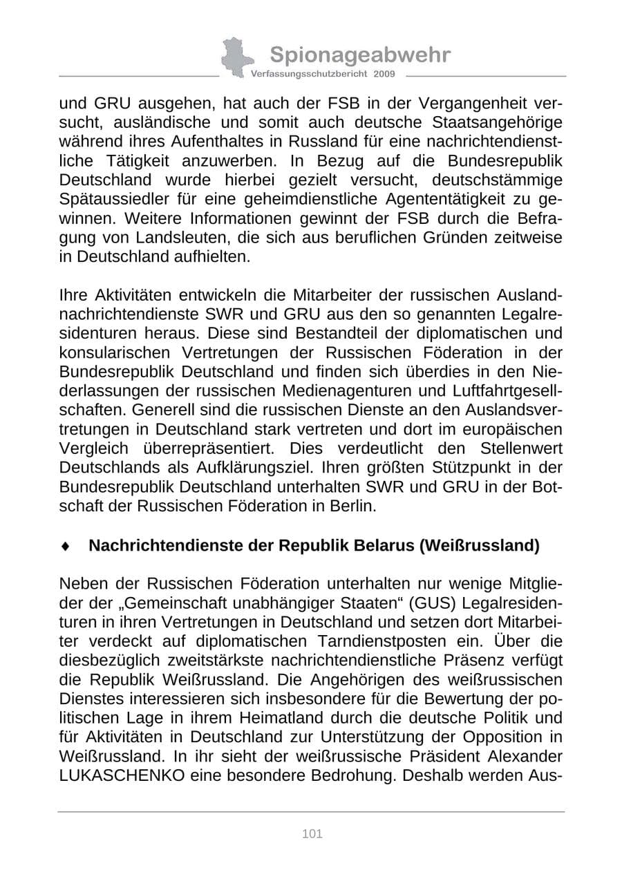 Seite 109 des Verfassungsschutzbericht 2009 Sachsen-Anhalt