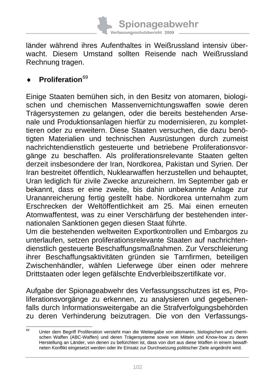Seite 110 des Verfassungsschutzbericht 2009 Sachsen-Anhalt