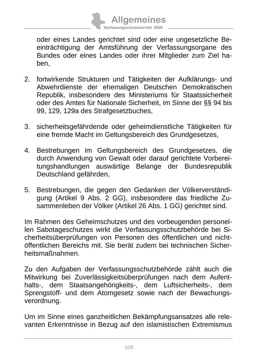 Seite 117 des Verfassungsschutzbericht 2009 Sachsen-Anhalt
