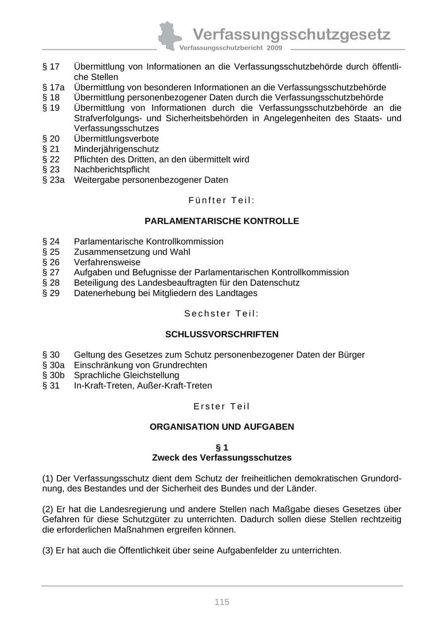 Seite 123 des Verfassungsschutzbericht 2009 Sachsen-Anhalt