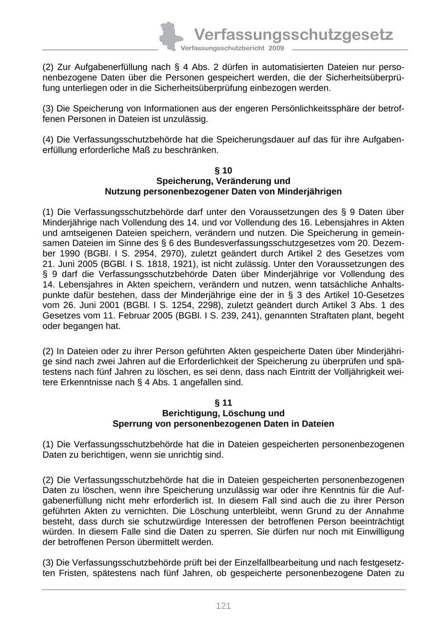 Seite 129 des Verfassungsschutzbericht 2009 Sachsen-Anhalt