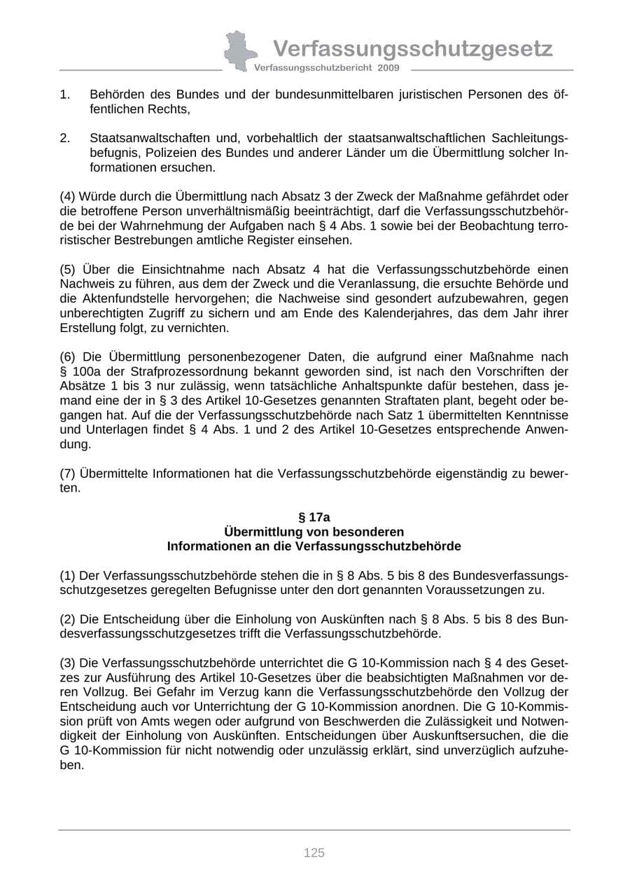 Seite 133 des Verfassungsschutzbericht 2009 Sachsen-Anhalt