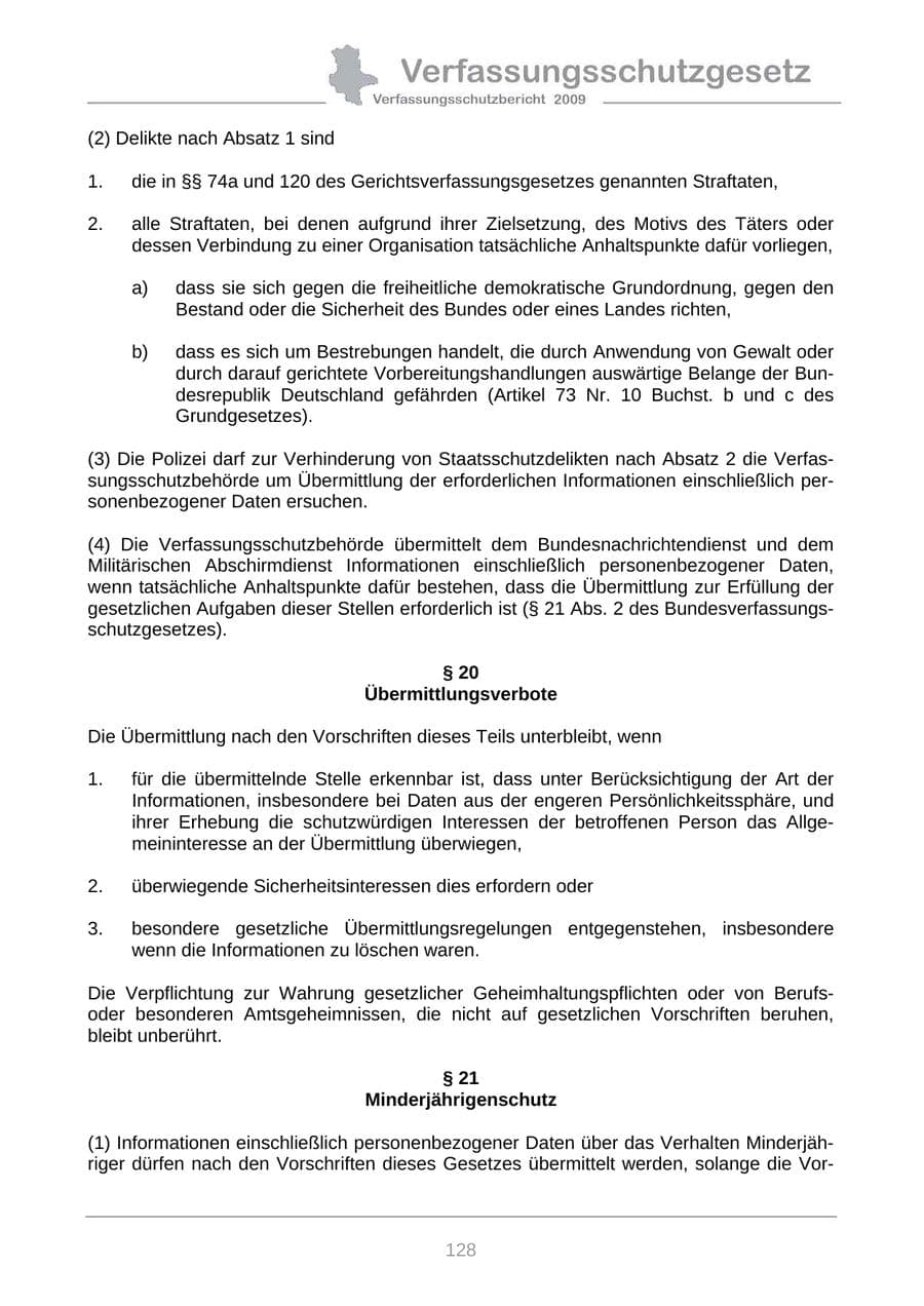 Seite 136 des Verfassungsschutzbericht 2009 Sachsen-Anhalt