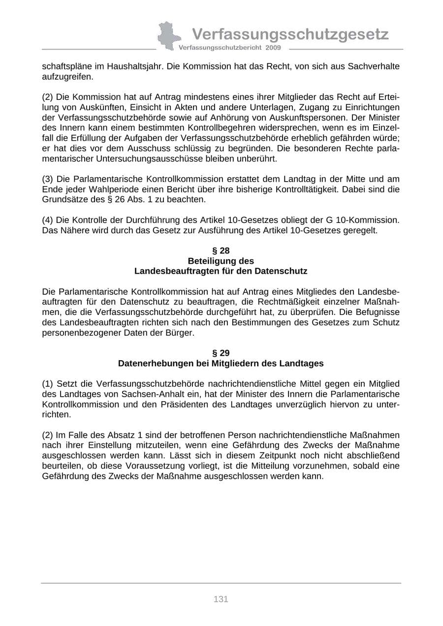 Seite 139 des Verfassungsschutzbericht 2009 Sachsen-Anhalt