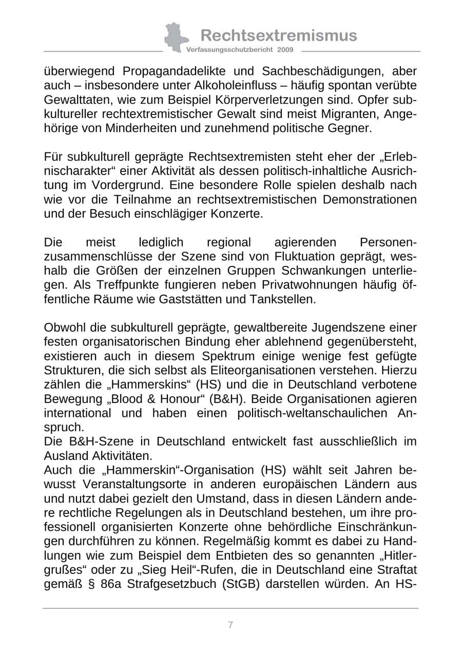 Seite 15 des Verfassungsschutzbericht 2009 Sachsen-Anhalt