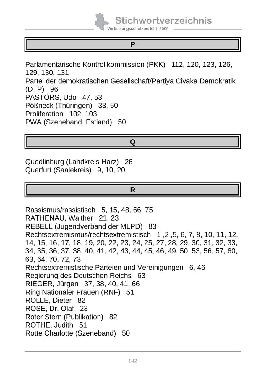 Seite 150 des Verfassungsschutzbericht 2009 Sachsen-Anhalt