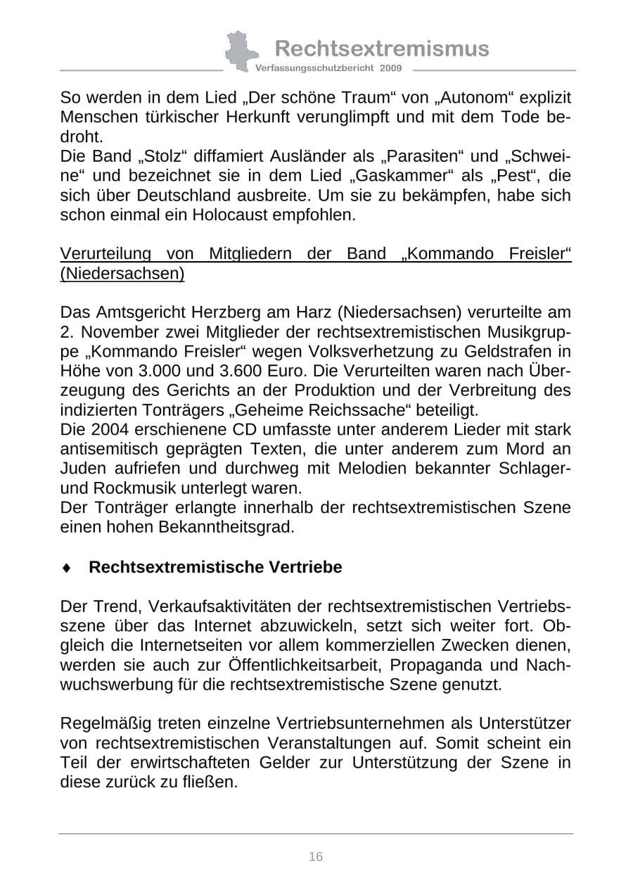 Seite 24 des Verfassungsschutzbericht 2009 Sachsen-Anhalt