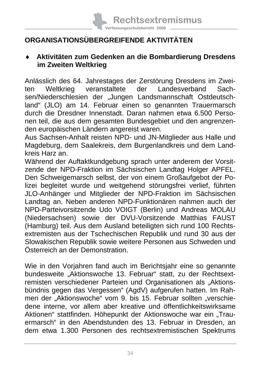 Seite 42 des Verfassungsschutzbericht 2009 Sachsen-Anhalt