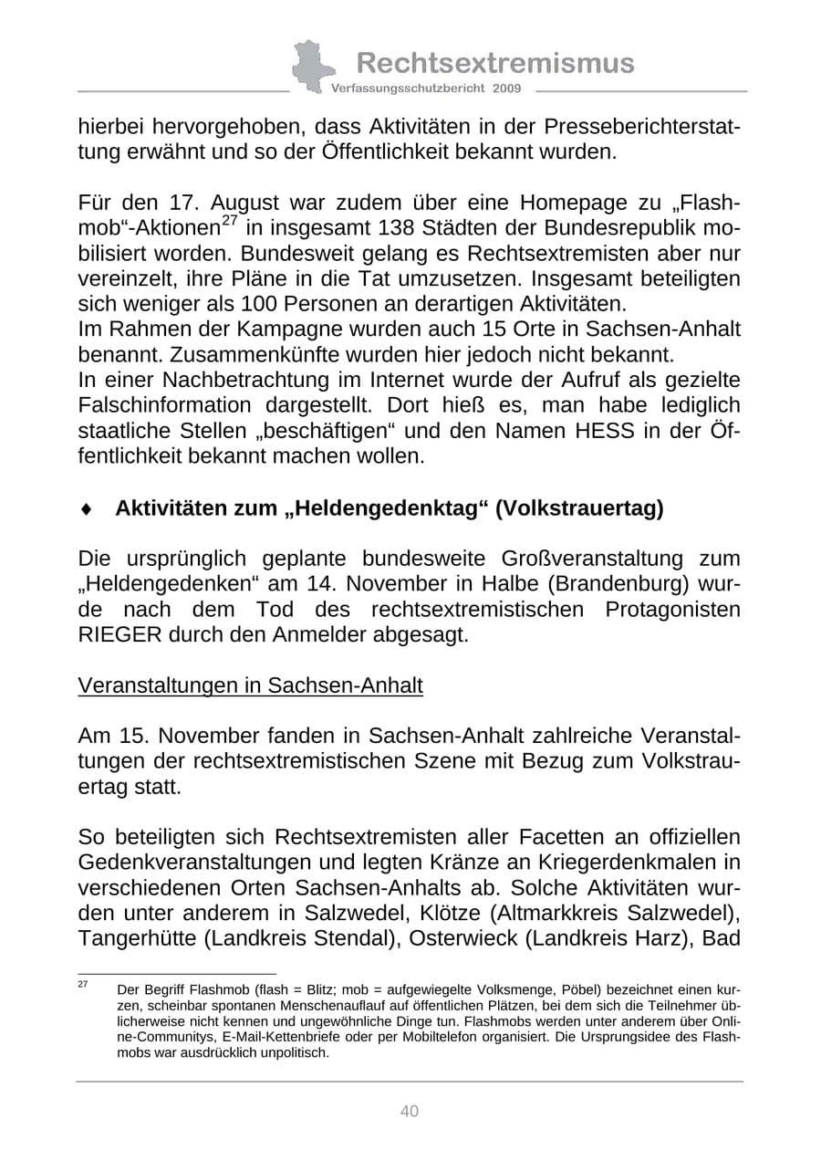 Seite 48 des Verfassungsschutzbericht 2009 Sachsen-Anhalt