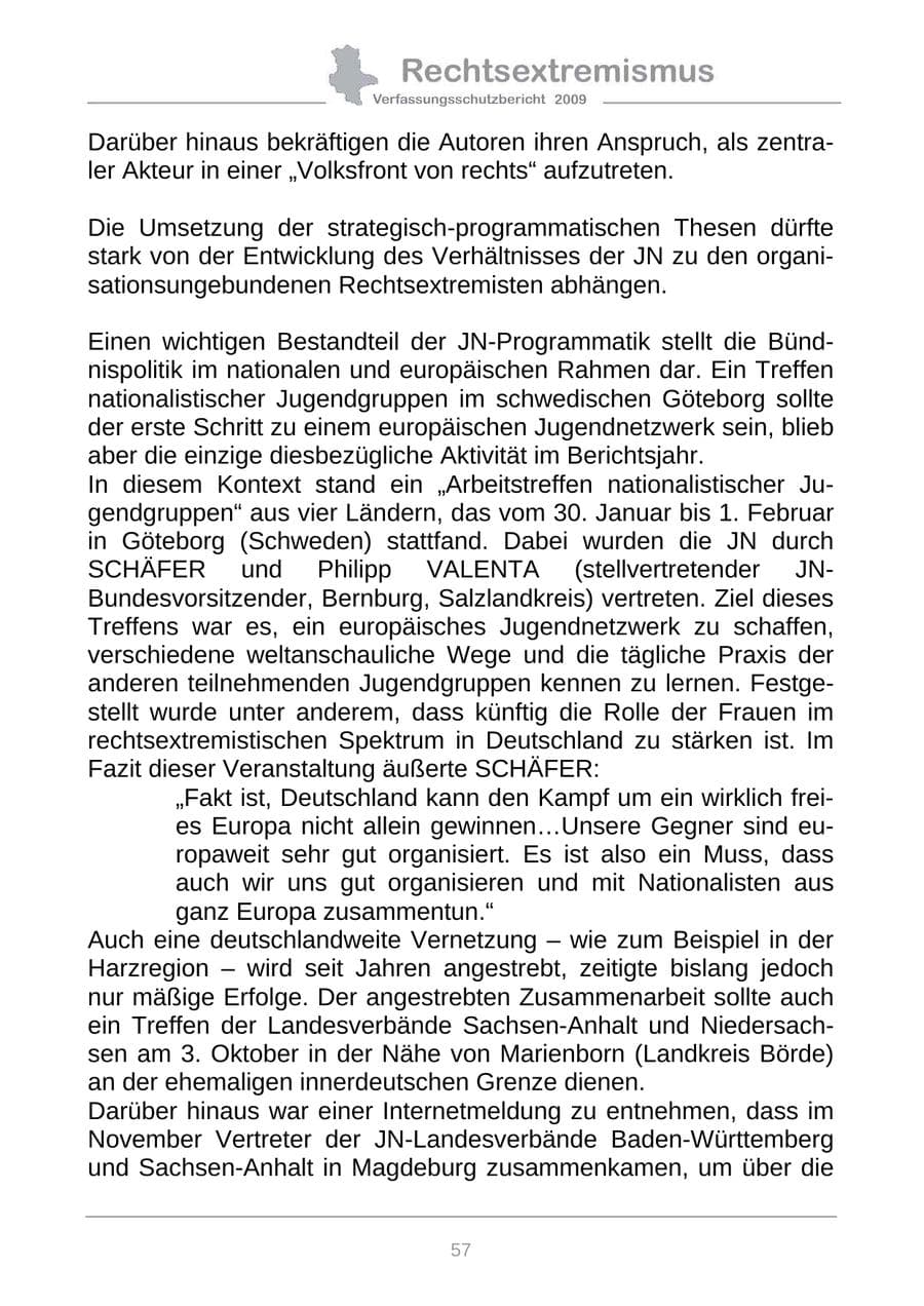 Seite 65 des Verfassungsschutzbericht 2009 Sachsen-Anhalt