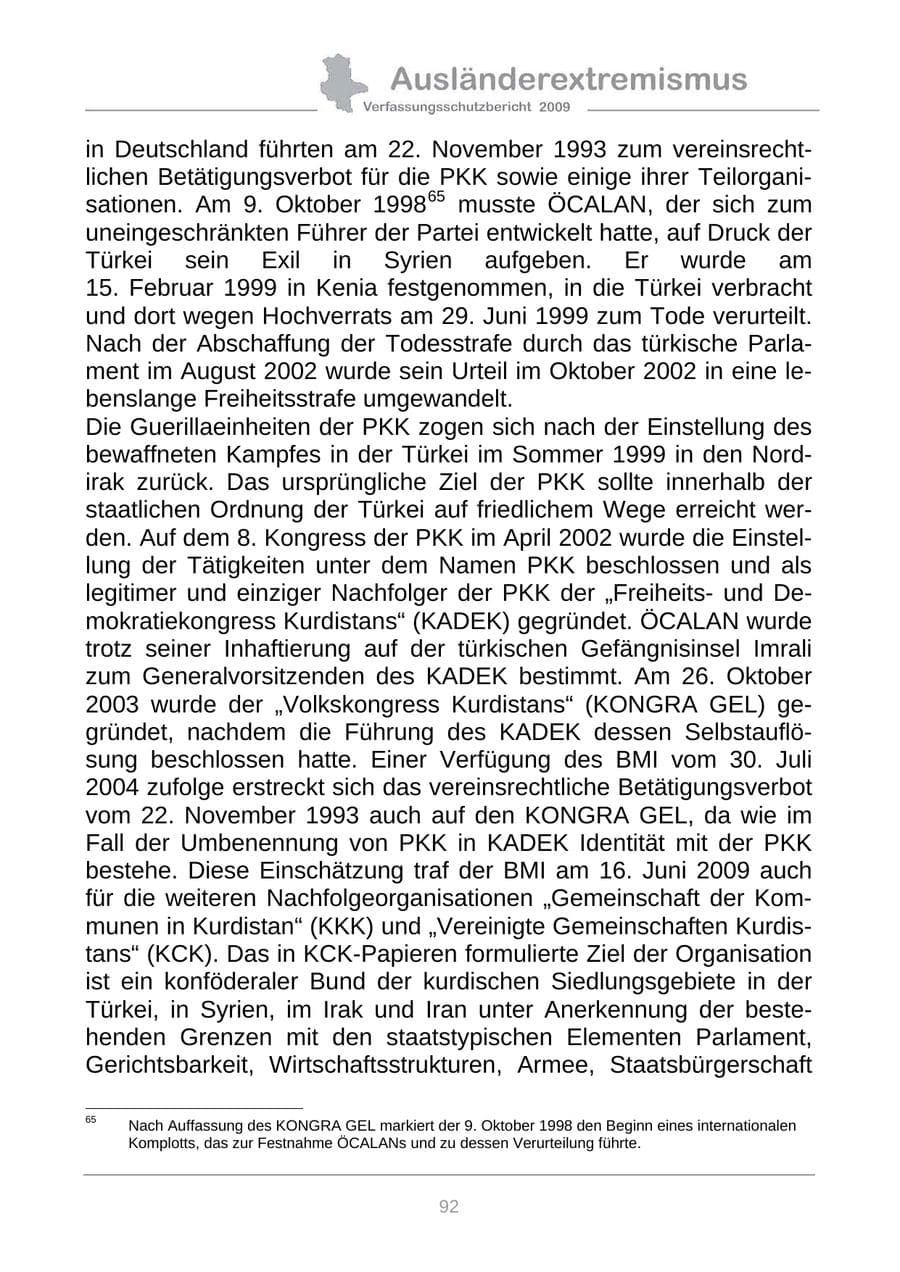 Seite 100 des Verfassungsschutzbericht 2009 Sachsen-Anhalt