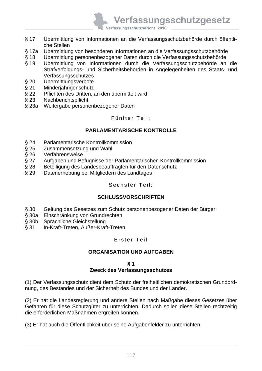 Seite 119 des Verfassungsschutzbericht 2010 Sachsen-Anhalt