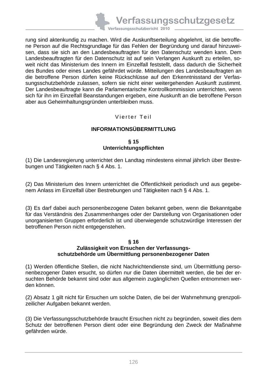 Seite 128 des Verfassungsschutzbericht 2010 Sachsen-Anhalt