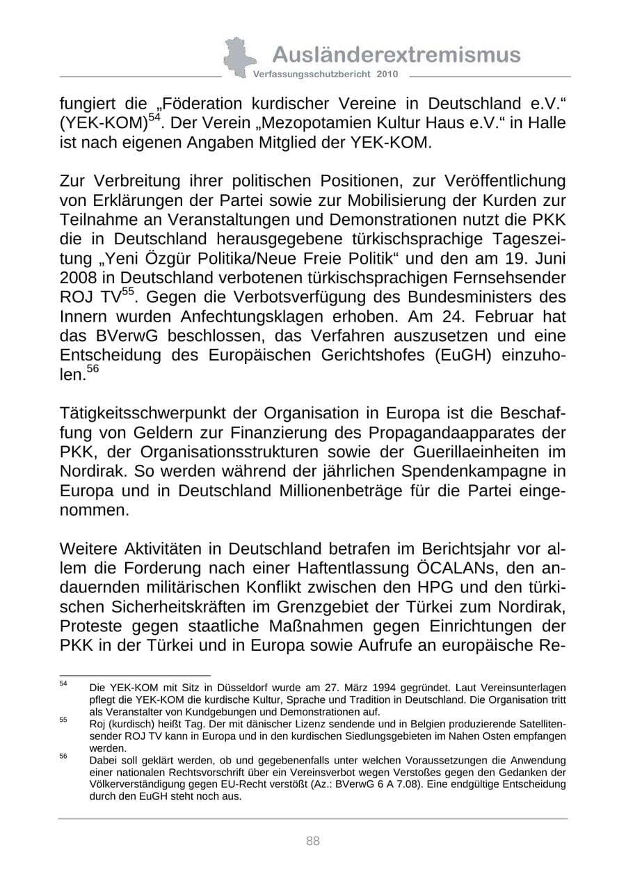Seite 90 des Verfassungsschutzbericht 2010 Sachsen-Anhalt
