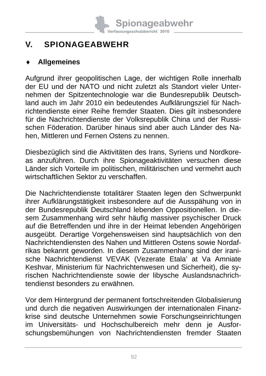 Seite 94 des Verfassungsschutzbericht 2010 Sachsen-Anhalt