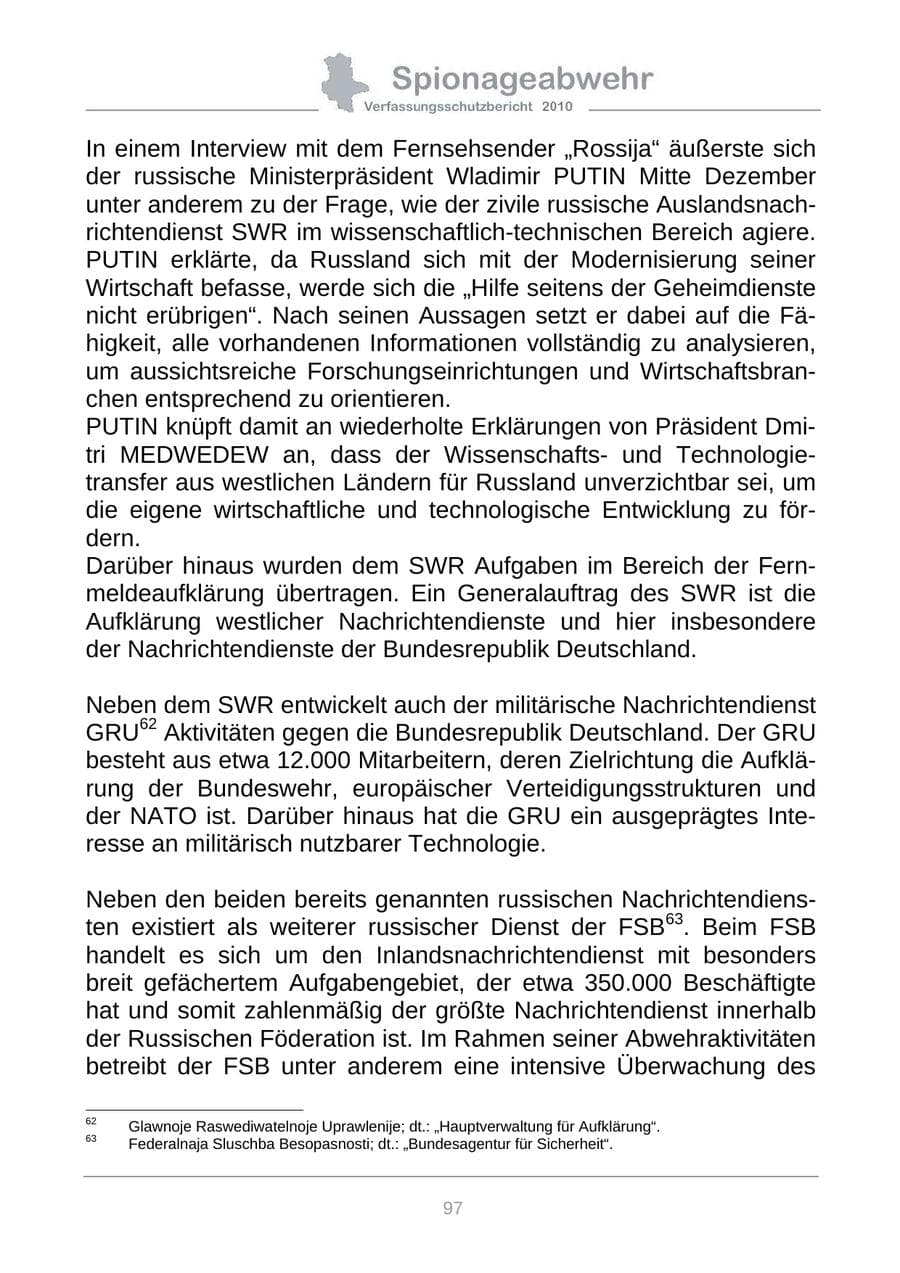 Seite 99 des Verfassungsschutzbericht 2010 Sachsen-Anhalt