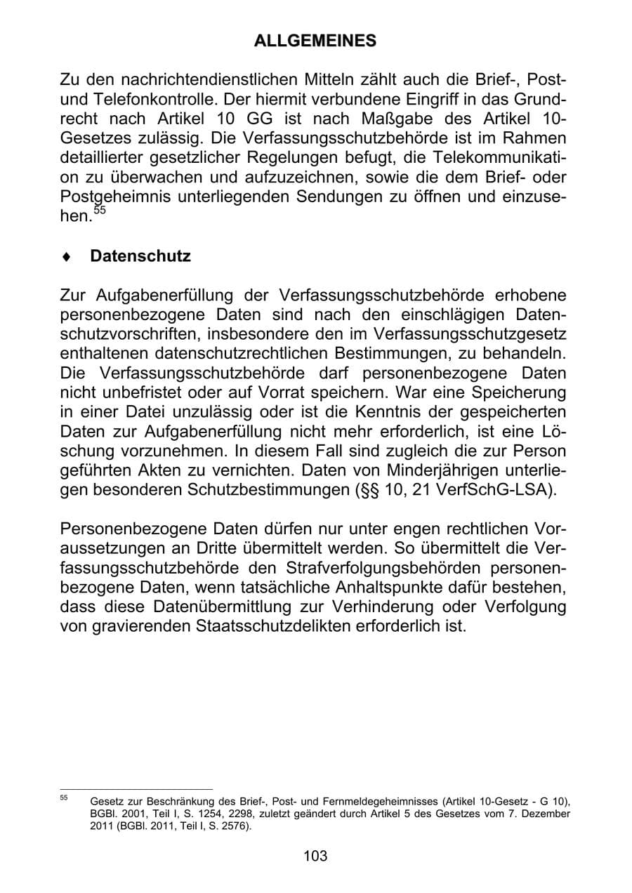 Seite 112 des Verfassungsschutzbericht 2011 Sachsen-Anhalt