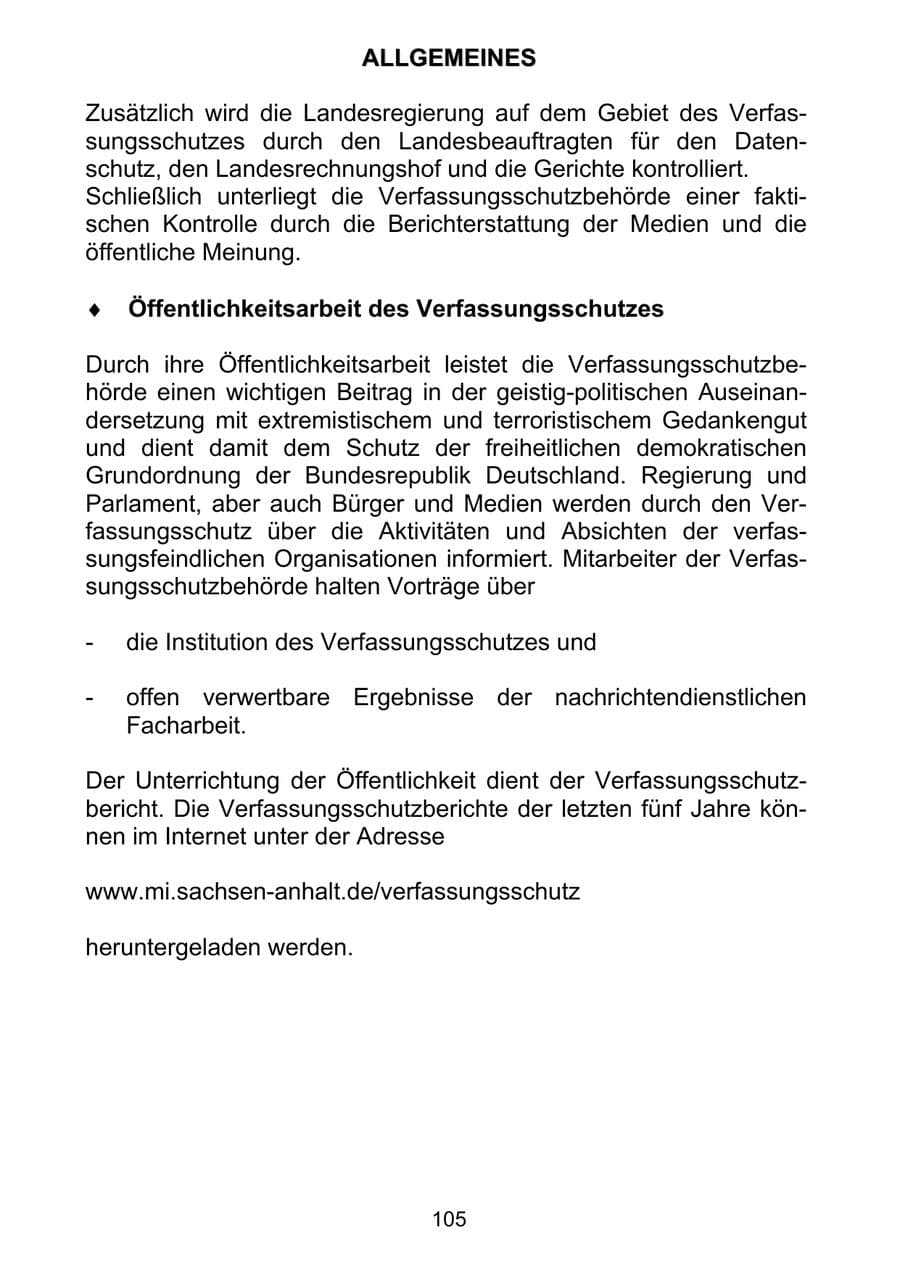 Seite 114 des Verfassungsschutzbericht 2011 Sachsen-Anhalt