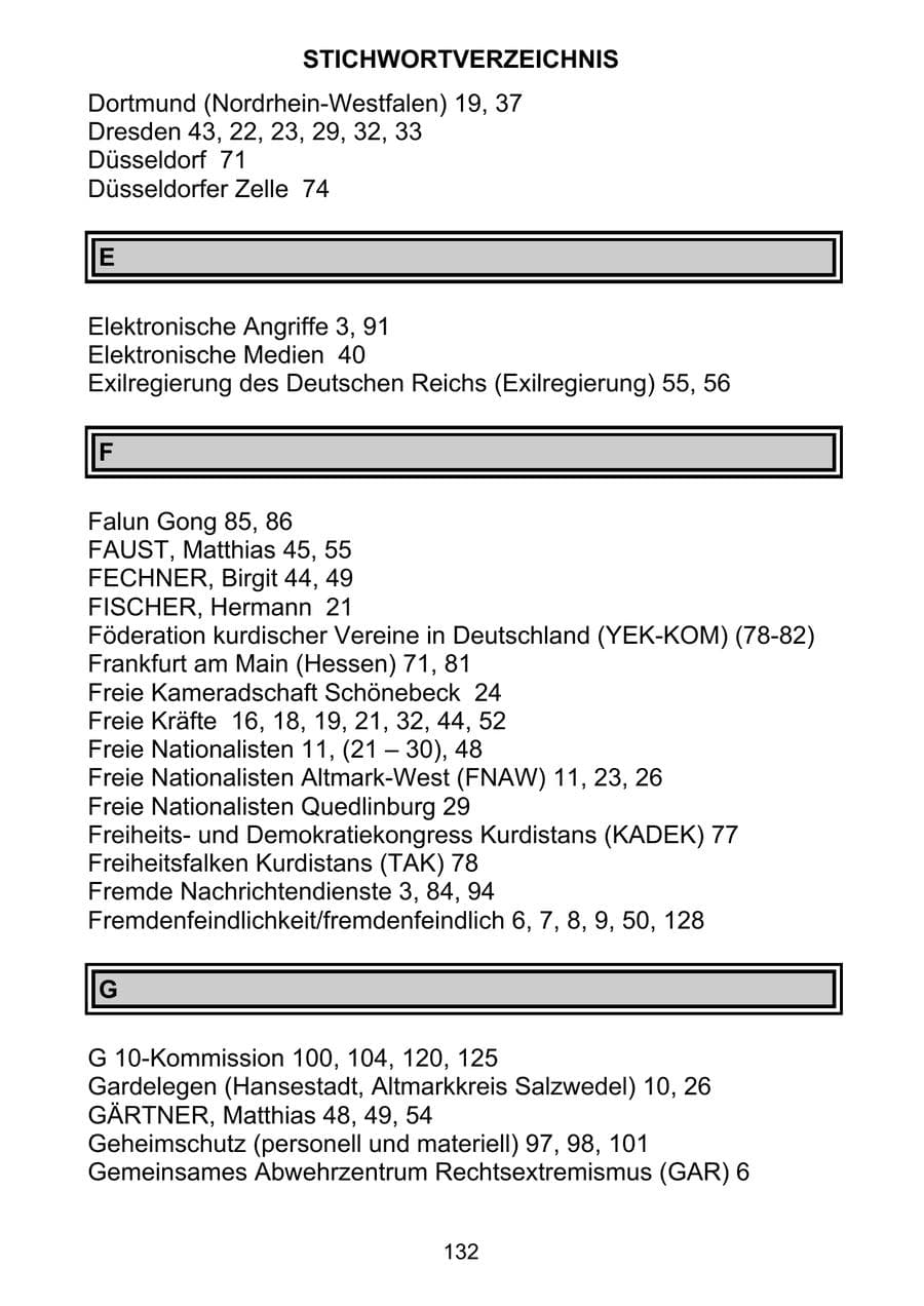 Seite 141 des Verfassungsschutzbericht 2011 Sachsen-Anhalt
