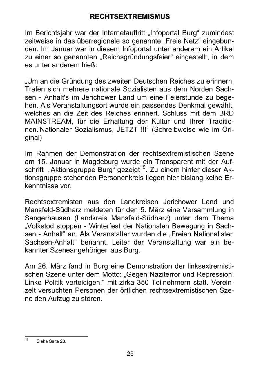 Seite 34 des Verfassungsschutzbericht 2011 Sachsen-Anhalt