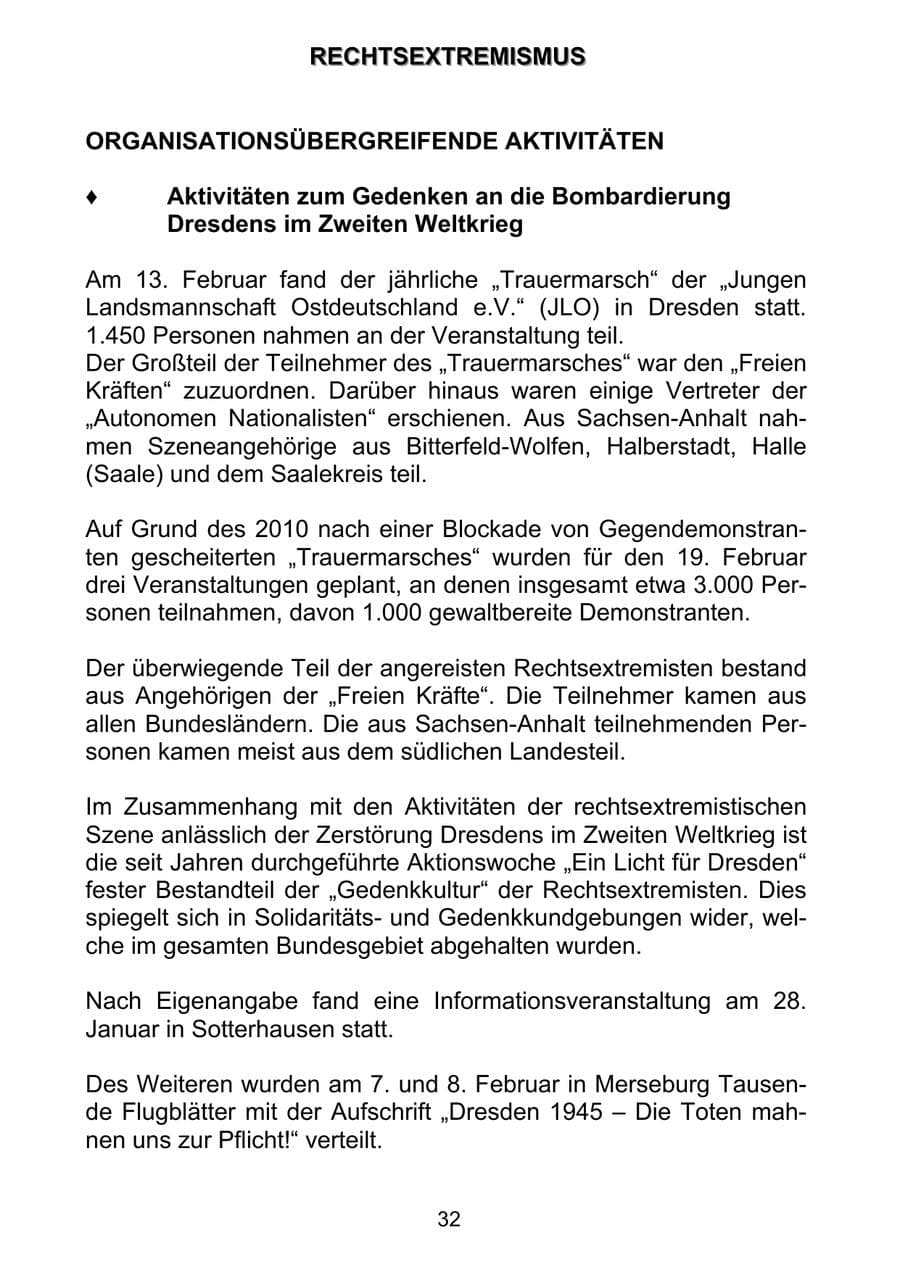Seite 41 des Verfassungsschutzbericht 2011 Sachsen-Anhalt