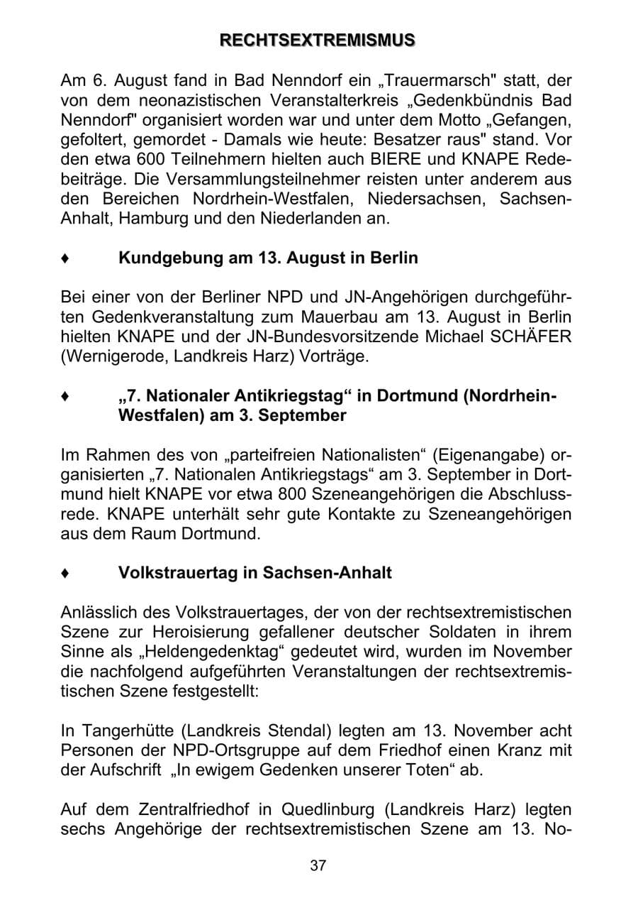 Seite 46 des Verfassungsschutzbericht 2011 Sachsen-Anhalt