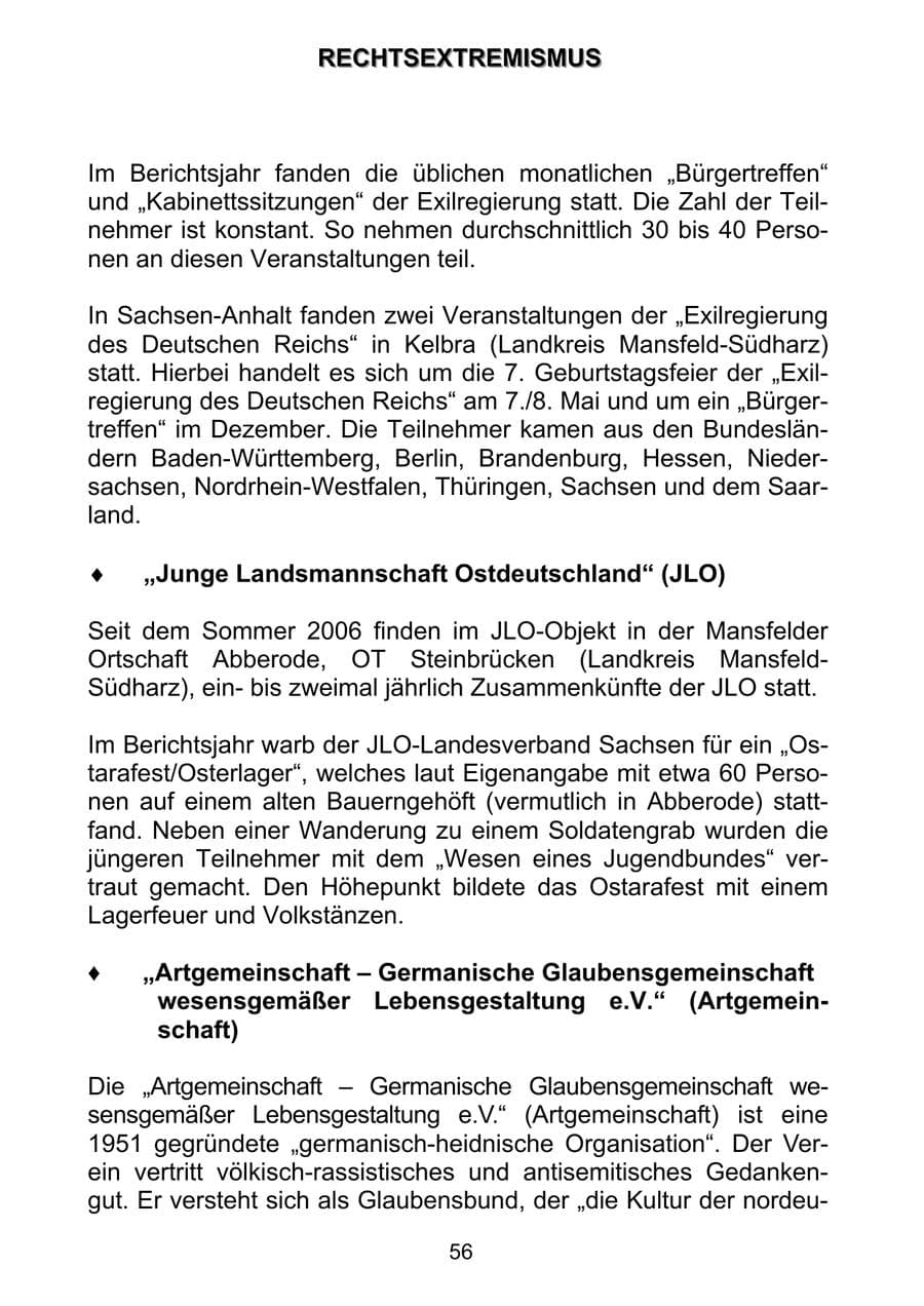 Seite 65 des Verfassungsschutzbericht 2011 Sachsen-Anhalt