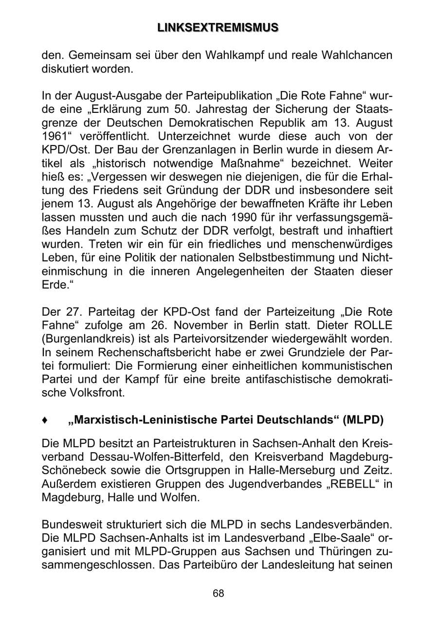 Seite 77 des Verfassungsschutzbericht 2011 Sachsen-Anhalt
