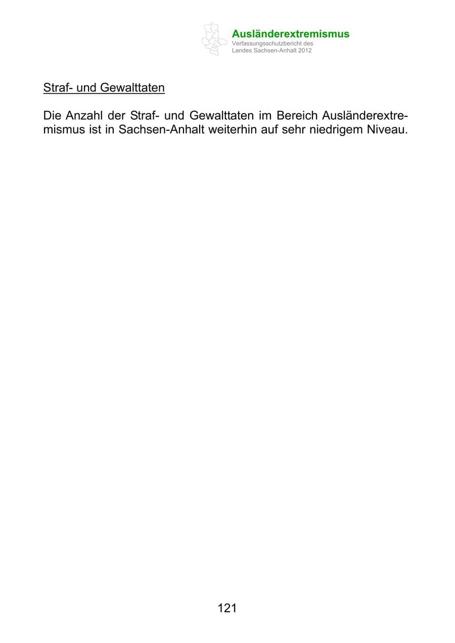 Seite 133 des Verfassungsschutzbericht 2012 Sachsen-Anhalt