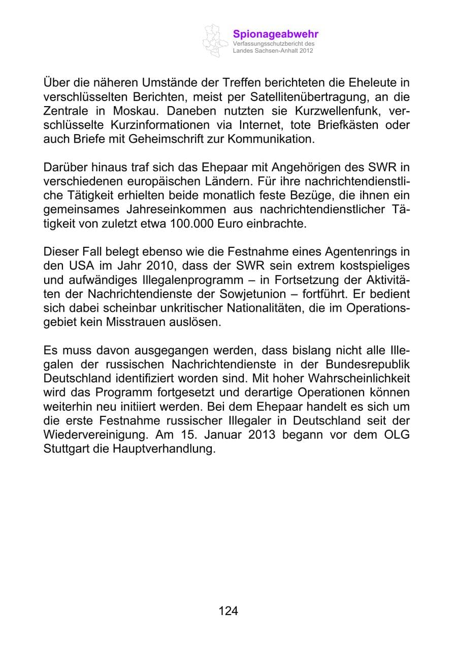 Seite 136 des Verfassungsschutzbericht 2012 Sachsen-Anhalt
