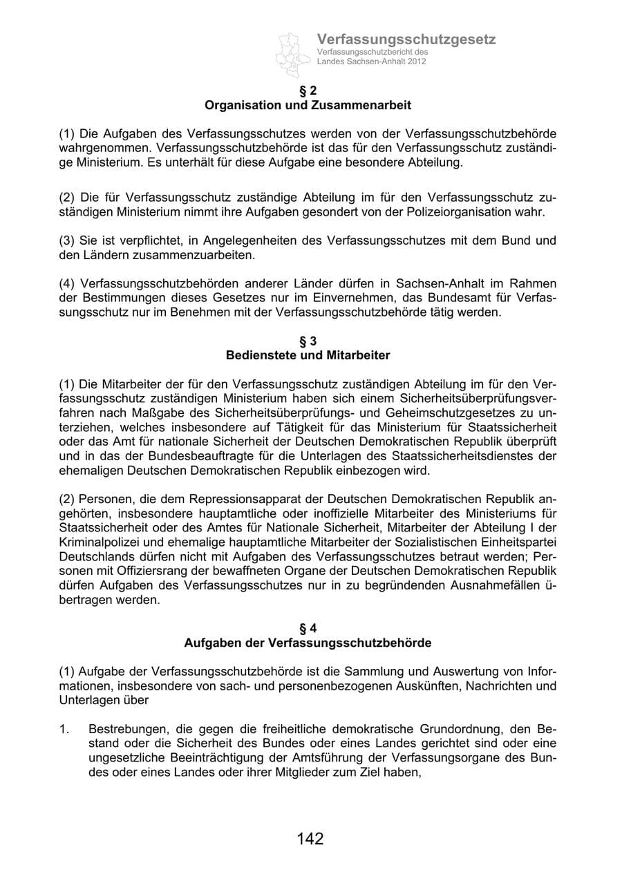 Seite 154 des Verfassungsschutzbericht 2012 Sachsen-Anhalt