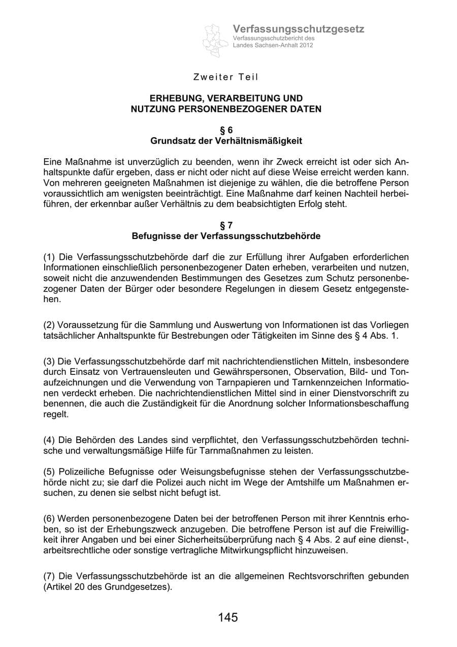 Seite 157 des Verfassungsschutzbericht 2012 Sachsen-Anhalt