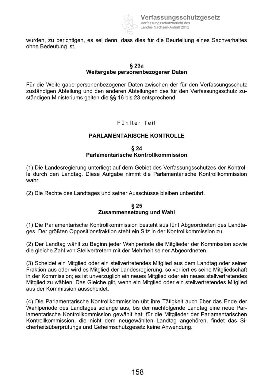 Seite 170 des Verfassungsschutzbericht 2012 Sachsen-Anhalt