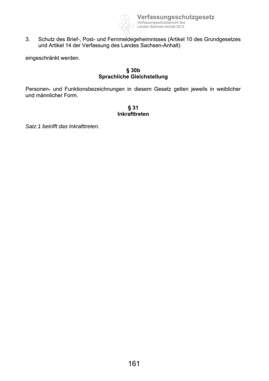 Seite 173 des Verfassungsschutzbericht 2012 Sachsen-Anhalt