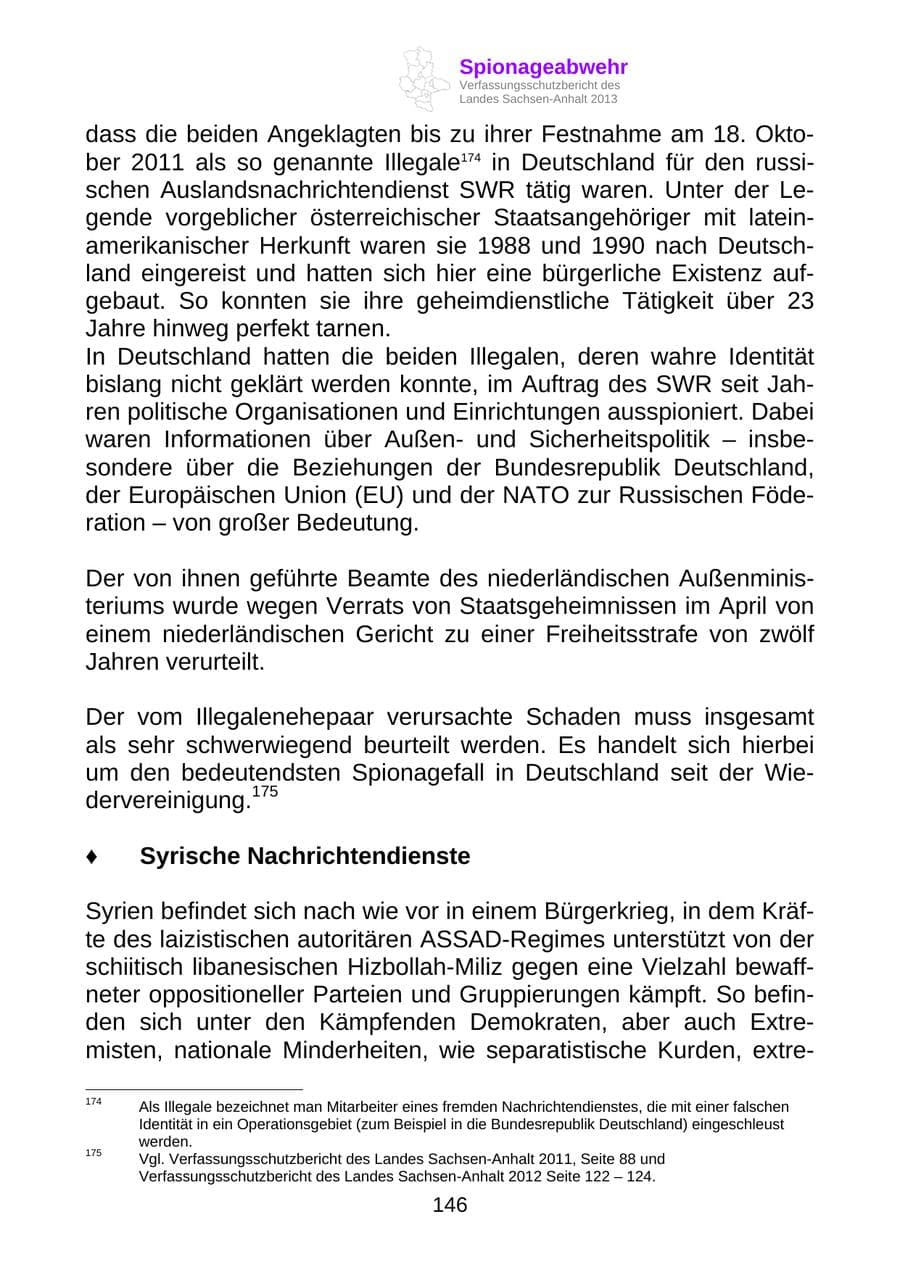 Seite 159 des Verfassungsschutzbericht 2013 Sachsen-Anhalt