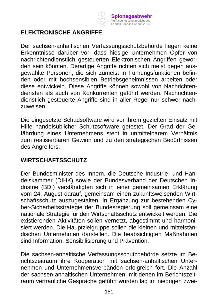 Seite 164 des Verfassungsschutzbericht 2013 Sachsen-Anhalt