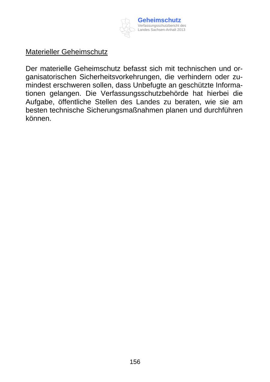 Seite 169 des Verfassungsschutzbericht 2013 Sachsen-Anhalt