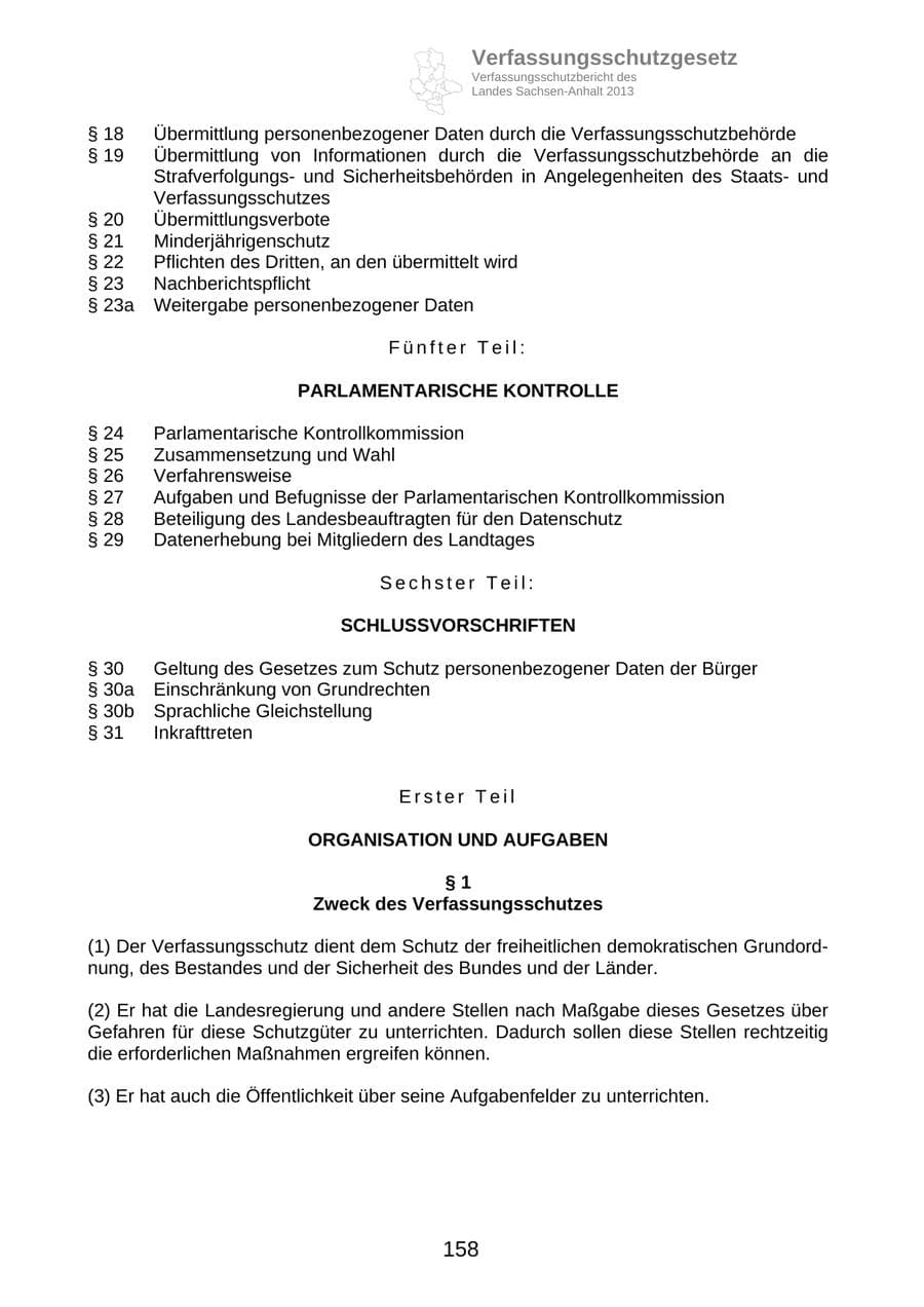 Seite 171 des Verfassungsschutzbericht 2013 Sachsen-Anhalt