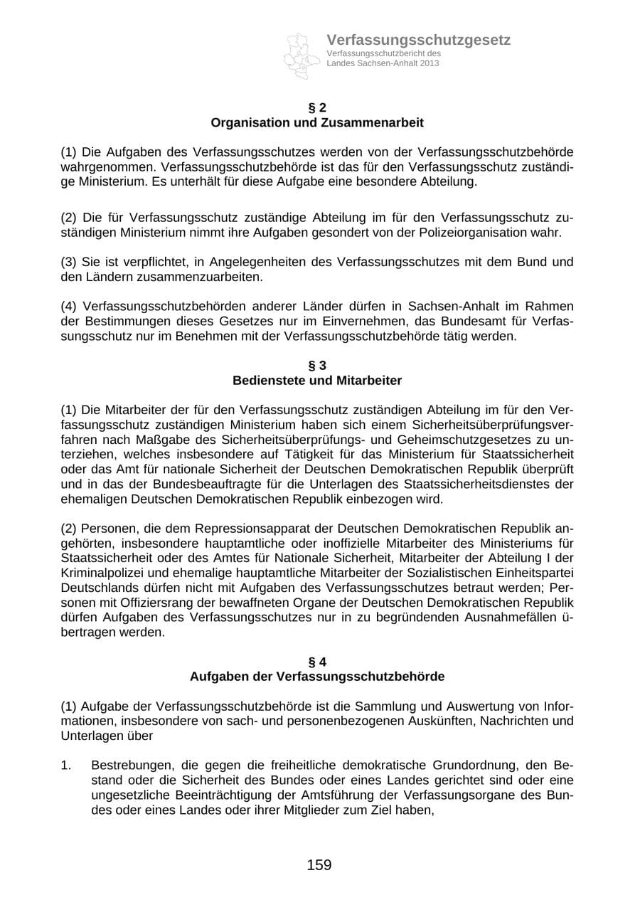 Seite 172 des Verfassungsschutzbericht 2013 Sachsen-Anhalt